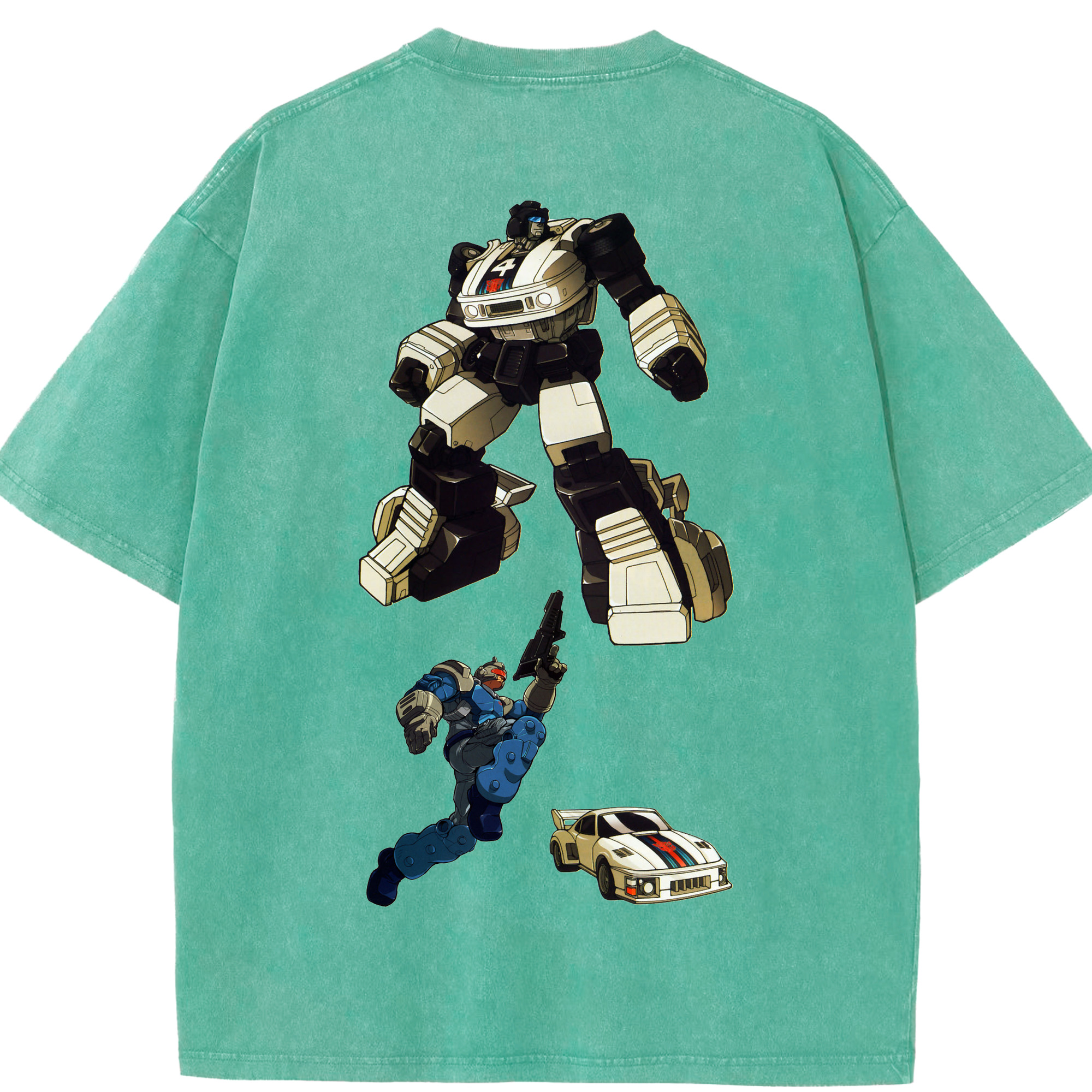 （画像用）  綿100% ヴィンテージ風 半袖Tシャツ（背面プリント）